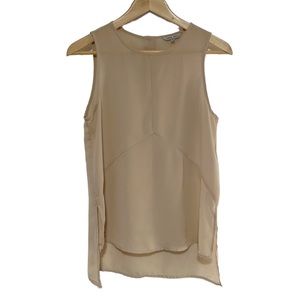 NAKED ZEBRA Camel Sheer Sleeveless Tank Top